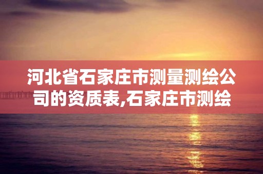 河北省石家庄市测量测绘公司的资质表,石家庄市测绘院