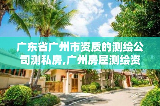 广东省广州市资质的测绘公司测私房,广州房屋测绘资质单位