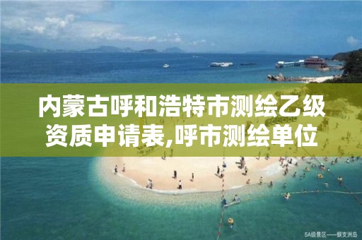 内蒙古呼和浩特市测绘乙级资质申请表,呼市测绘单位。