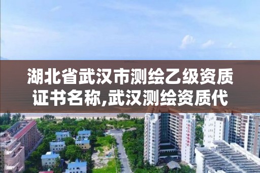 湖北省武汉市测绘乙级资质证书名称,武汉测绘资质代办。