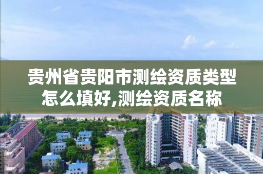 贵州省贵阳市测绘资质类型怎么填好,测绘资质名称