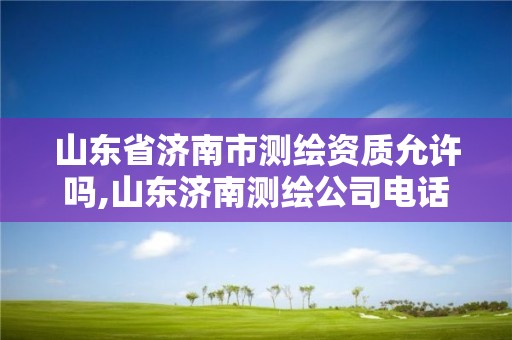 山东省济南市测绘资质允许吗,山东济南测绘公司电话