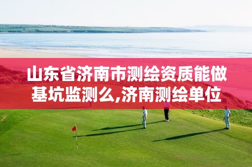 山东省济南市测绘资质能做基坑监测么,济南测绘单位