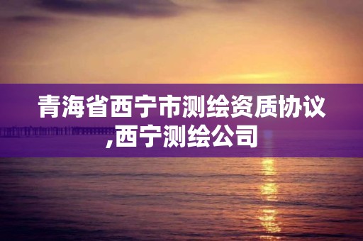 青海省西宁市测绘资质协议,西宁测绘公司