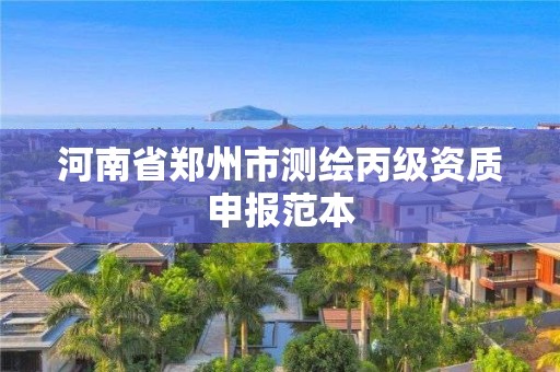 河南省郑州市测绘丙级资质申报范本