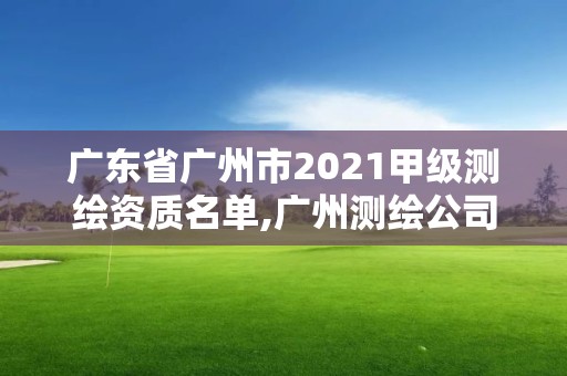 广东省广州市2021甲级测绘资质名单,广州测绘公司排名名单