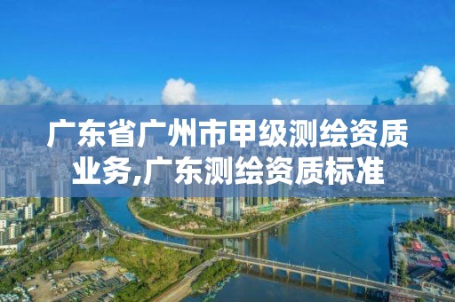 广东省广州市甲级测绘资质业务,广东测绘资质标准