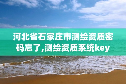 河北省石家庄市测绘资质密码忘了,测绘资质系统key登录