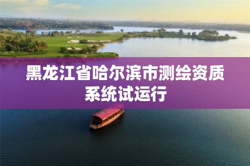 黑龙江省哈尔滨市测绘资质系统试运行