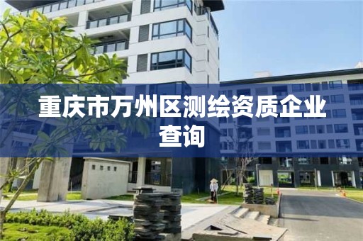 重庆市万州区测绘资质企业查询