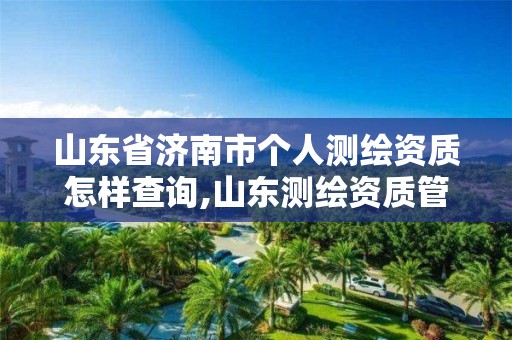 山东省济南市个人测绘资质怎样查询,山东测绘资质管理平台