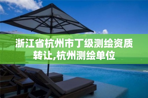 浙江省杭州市丁级测绘资质转让,杭州测绘单位