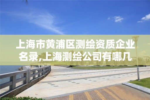 上海市黄浦区测绘资质企业名录,上海测绘公司有哪几家