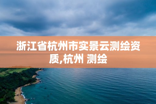 浙江省杭州市实景云测绘资质,杭州 测绘