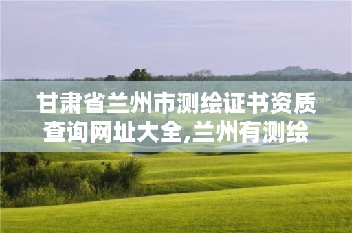 甘肃省兰州市测绘证书资质查询网址大全,兰州有测绘资质的公司有