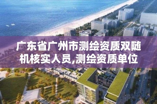 广东省广州市测绘资质双随机核实人员,测绘资质单位双随机检查