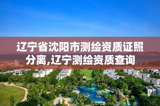 辽宁省沈阳市测绘资质证照分离,辽宁测绘资质查询