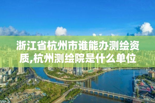 浙江省杭州市谁能办测绘资质,杭州测绘院是什么单位