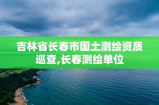 吉林省长春市国土测绘资质巡查,长春测绘单位