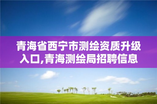 青海省西宁市测绘资质升级入口,青海测绘局招聘信息