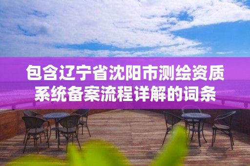 包含辽宁省沈阳市测绘资质系统备案流程详解的词条