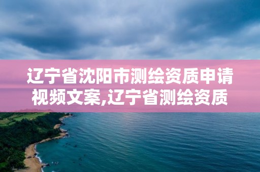 辽宁省沈阳市测绘资质申请视频文案,辽宁省测绘资质延期