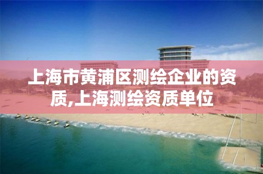 上海市黄浦区测绘企业的资质,上海测绘资质单位