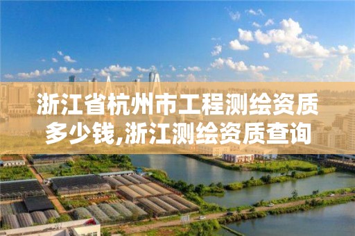 浙江省杭州市工程测绘资质多少钱,浙江测绘资质查询。