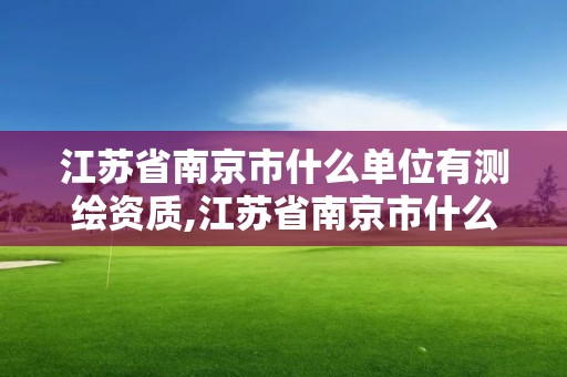 江苏省南京市什么单位有测绘资质,江苏省南京市什么单位有测绘资质的公司