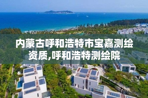 内蒙古呼和浩特市宝嘉测绘资质,呼和浩特测绘院