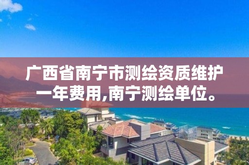 广西省南宁市测绘资质维护一年费用,南宁测绘单位。