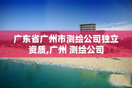 广东省广州市测绘公司独立资质,广州 测绘公司