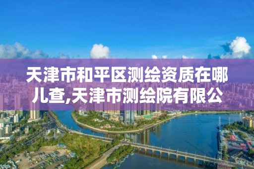 天津市和平区测绘资质在哪儿查,天津市测绘院有限公司资质。