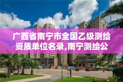 广西省南宁市全国乙级测绘资质单位名录,南宁测绘公司怎么收费标准。