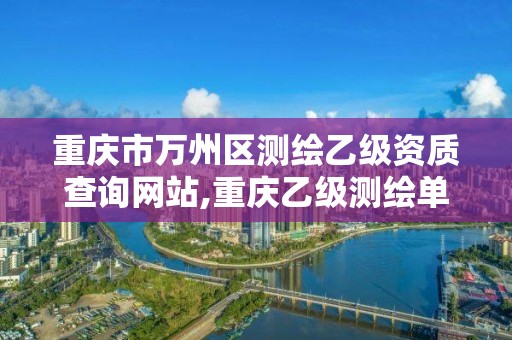 重庆市万州区测绘乙级资质查询网站,重庆乙级测绘单位