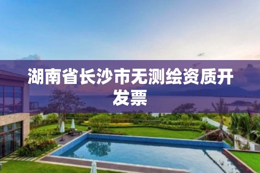 湖南省长沙市无测绘资质开发票