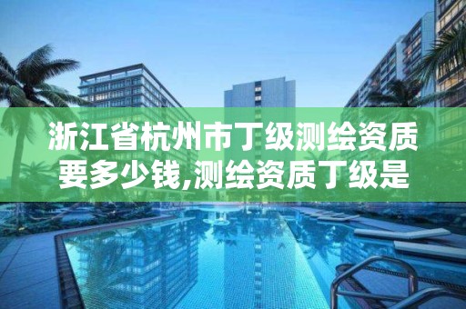 浙江省杭州市丁级测绘资质要多少钱,测绘资质丁级是什么意思。