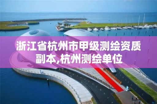 浙江省杭州市甲级测绘资质副本,杭州测绘单位