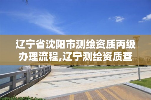 辽宁省沈阳市测绘资质丙级办理流程,辽宁测绘资质查询