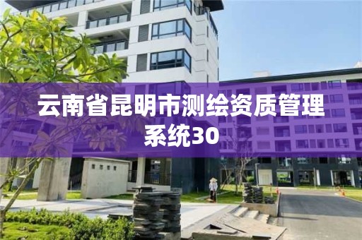 云南省昆明市测绘资质管理系统30