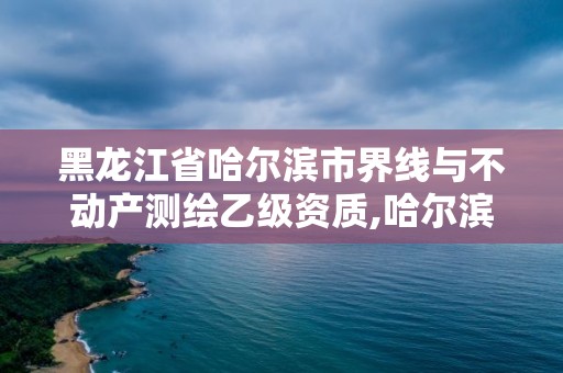 黑龙江省哈尔滨市界线与不动产测绘乙级资质,哈尔滨市规划勘测院