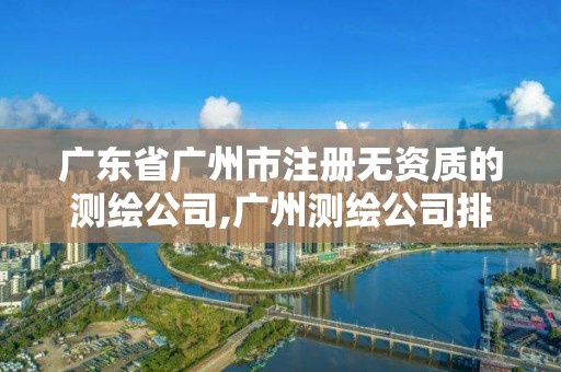 广东省广州市注册无资质的测绘公司,广州测绘公司排名名单