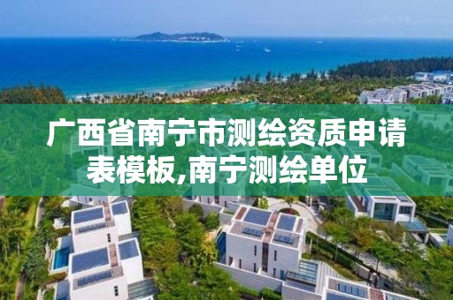 广西省南宁市测绘资质申请表模板,南宁测绘单位