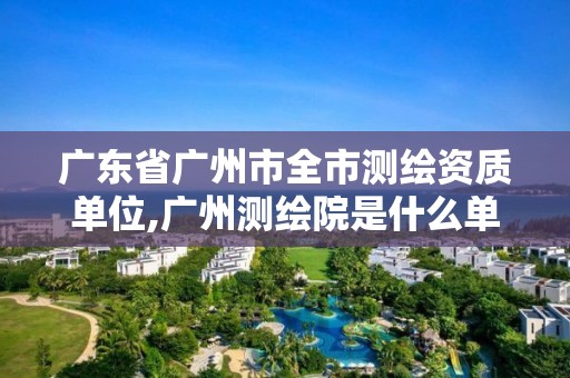 广东省广州市全市测绘资质单位,广州测绘院是什么单位