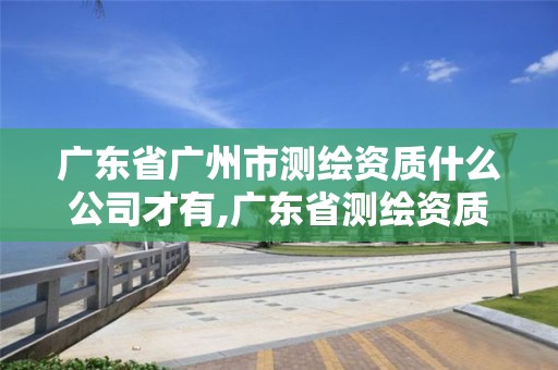 广东省广州市测绘资质什么公司才有,广东省测绘资质办理流程