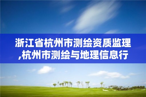 浙江省杭州市测绘资质监理,杭州市测绘与地理信息行业协会