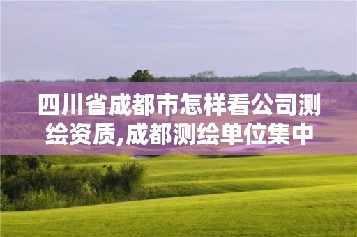 四川省成都市怎样看公司测绘资质,成都测绘单位集中在哪些地方