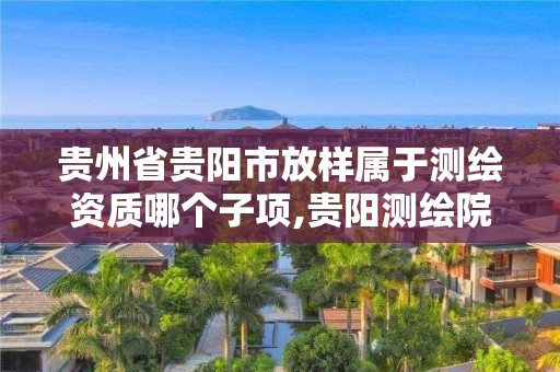 贵州省贵阳市放样属于测绘资质哪个子项,贵阳测绘院是什么单位。