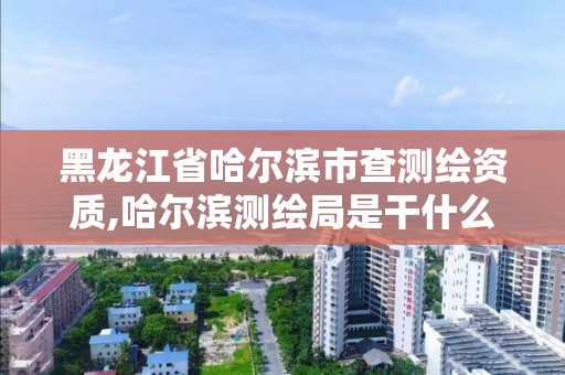 黑龙江省哈尔滨市查测绘资质,哈尔滨测绘局是干什么的