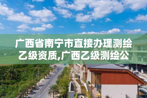 广西省南宁市直接办理测绘乙级资质,广西乙级测绘公司名单